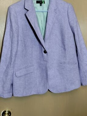 Talbots Lavender Tailored Single-Button Blazer